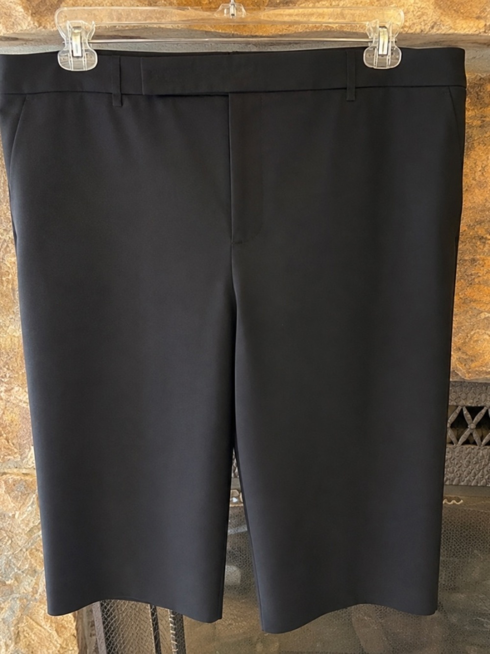 Nine West Women's Size 14 Black Bermuda Dress Shorts Tailored Long Length